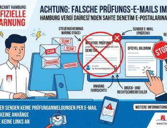 Hamburg Vergi İdaresi’nden  Sahte Denetim E-Postalarına Karşı Uyarı