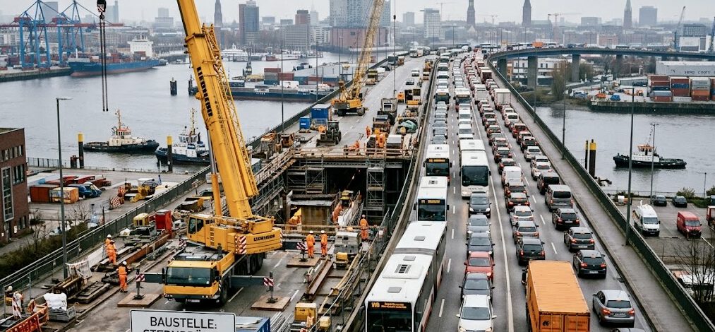 Köprü Çalışması Hamburg’da Ulaşımı Haftalarca Etkileyecek